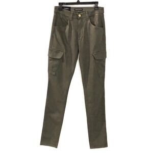 Monfrere Skinny Cargo Pants Mens 31 Preston Coated Verdant Green USA Made $328